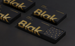 纯正黑巧克力的高档包装盒设计就一个字：真黑！-樱美包装