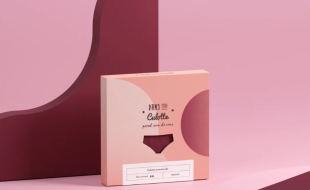 简约抽象的镂空图形的女性产品包装盒设计-樱美包装