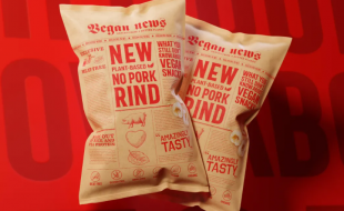 老报纸样式的零食小吃的创意食品包装设计-樱美包装