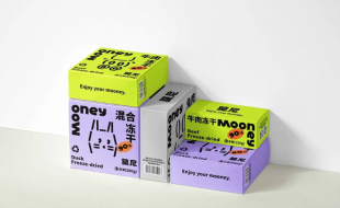 简笔抽象化的宠物食品包装盒设计-樱美包装