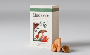 精致，复古，简洁的菌类食品包装盒设计-樱美包装