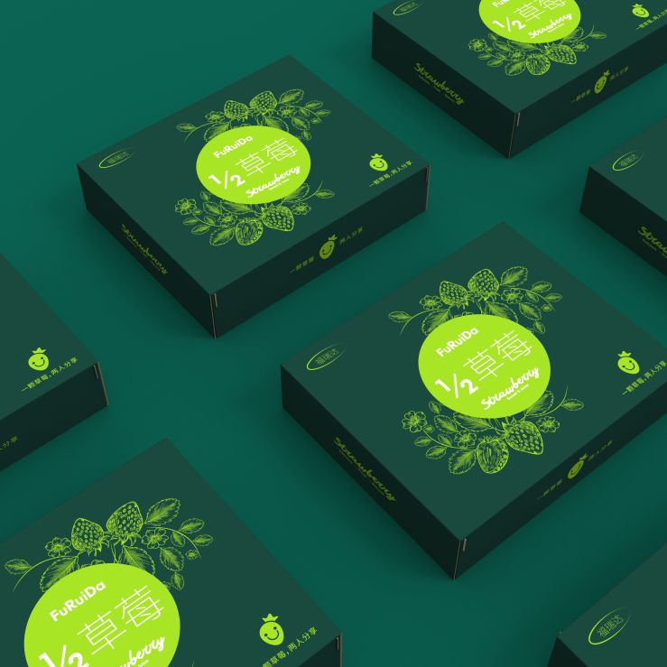 绿色水果创意食品礼盒