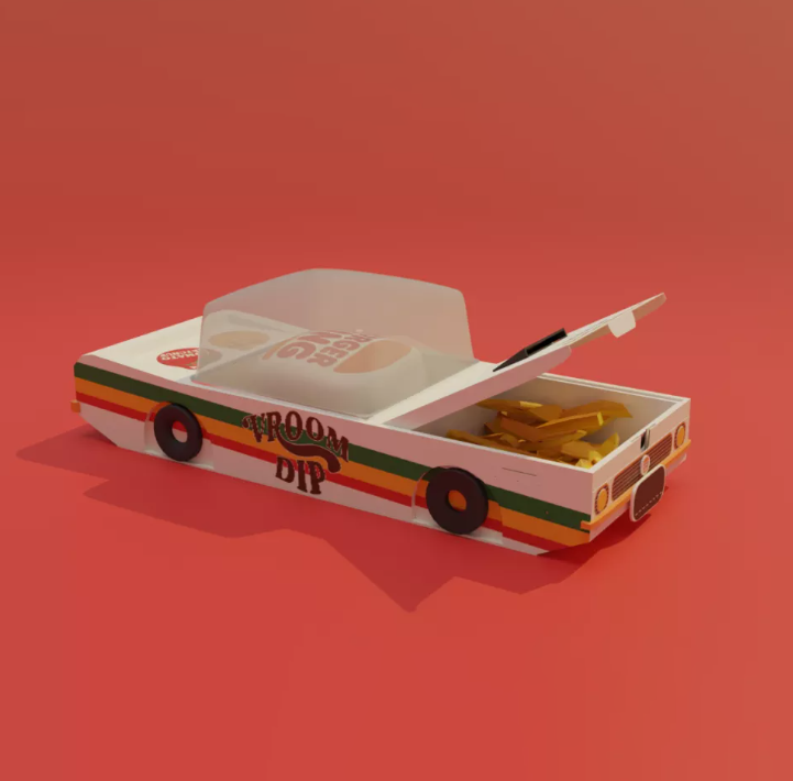 “汽车”汉堡食品包装盒