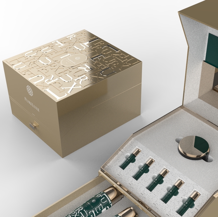 金色奢华化妆品包装盒